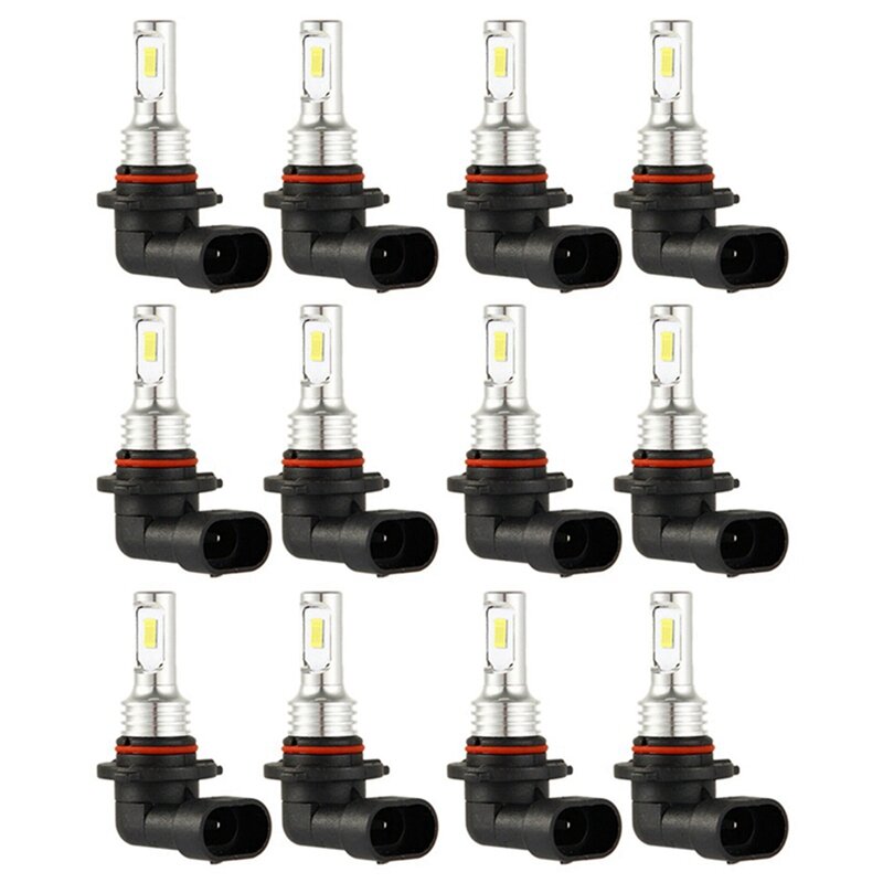 Kit de bombillas de faro LED HB3, luz de carretera, 35W, 4000LM, 9005 K, blanco, alta potencia, 12 unidades, 6000