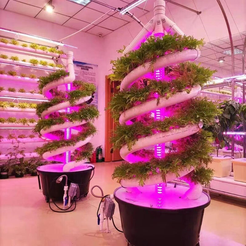 Sistema di semina a spirale per fattoria idroponica da giardino in serra sistema aerobico intelligente per interni fioriera verticale per installazione idroponica