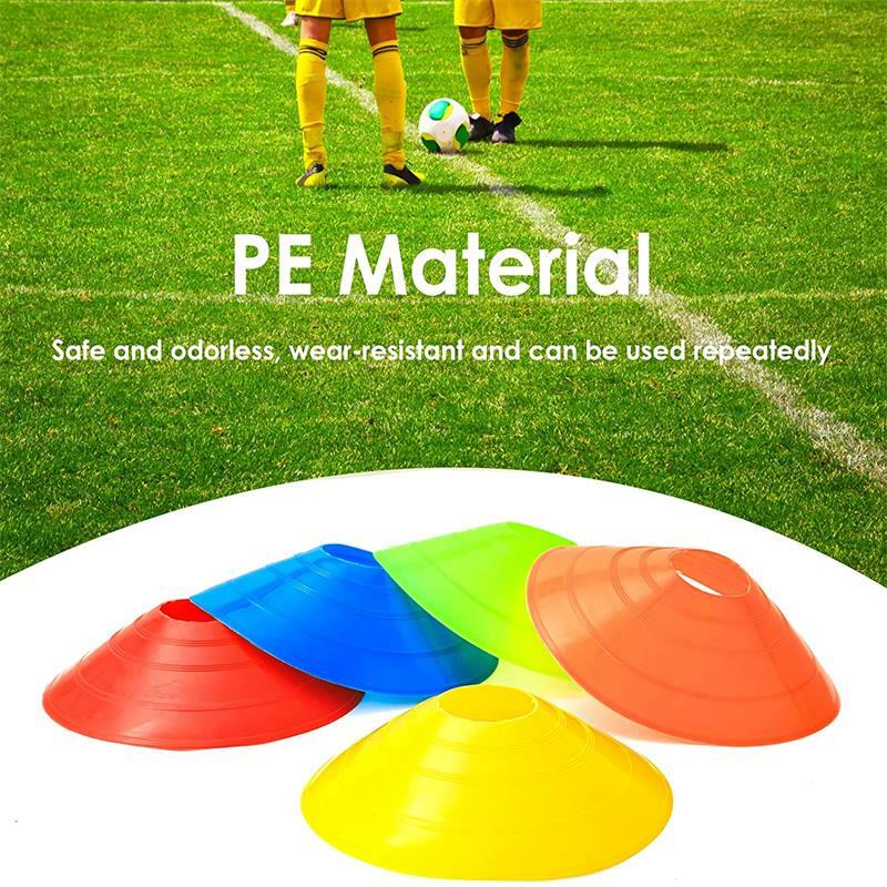 Juego de conos de disco de agilidad, conos espaciales de entrenamiento Multideportivo con soporte de plástico para juego de pelota de fútbol, 10/15/20/25 piezas