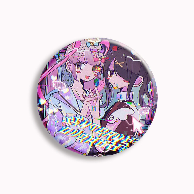 Game Behoeftig Meisje Overdosis Cartoon Knop Pin Kangel Ame-Chan Gothic Lolita Anime Stijl Broche Badge Bag Decor Fans Verzamelen 58Mm