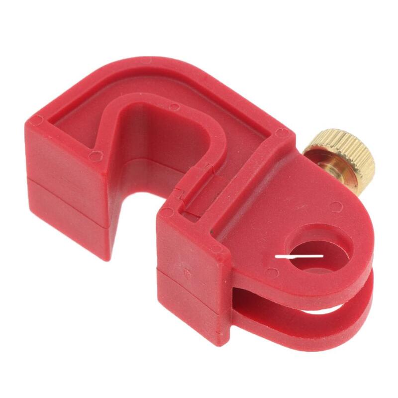 Universal Circuit Breaker Lockout Red With Screw, Made of glass filled nylon, sturdy and durable in use