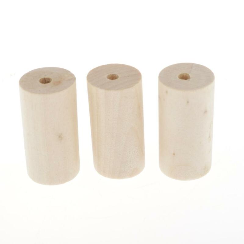 20x cilindro di perline in legno massello naturale tubo non finito perline artigianato fai da te Decor
