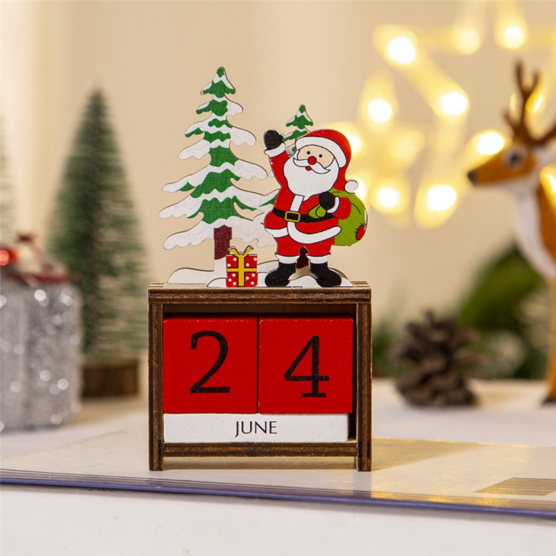 Календарь с надписью "Merry Рождественский окрашенный", "Санта", "календарь с обратным отсчетом," Снеговик"