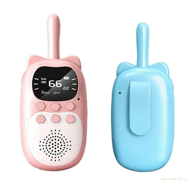 Y4UD Elektrisches Walkie-Talkie-Spielzeug, Cartoon-Gegensprechanlage, wiederaufladbares Walkie-Talkie-Spielzeug für Kinder