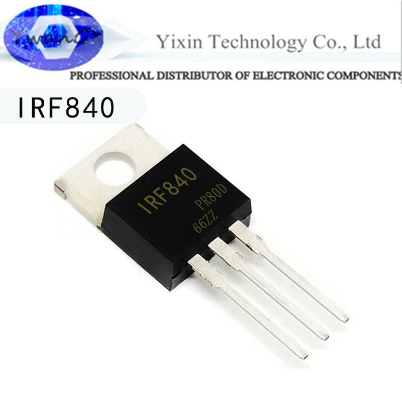 Transistor mos irf840 irf840pbf, 500v, 8,0 ampères, mosfet n-chan to-220, novo y original, ic elétrico, 10 unids/lote