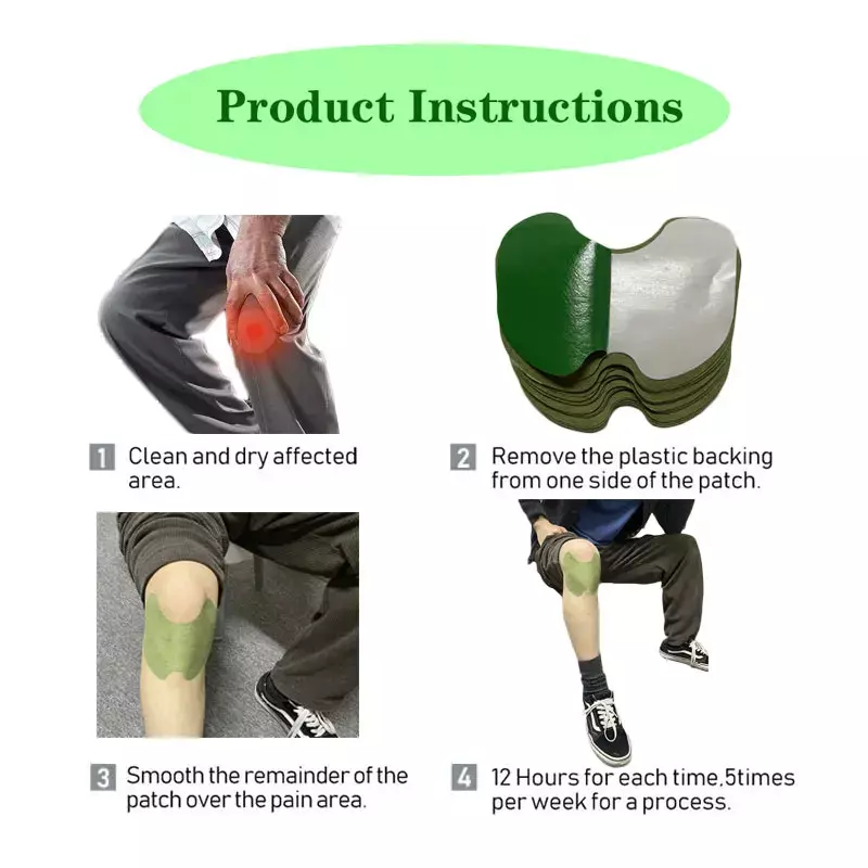 8/24/40pcs Knee Balm Patch Muscle Bruise Sprain Joints Pain Relief Arthritis Analgesic Stickers Chinese Herbal Medical Plaster