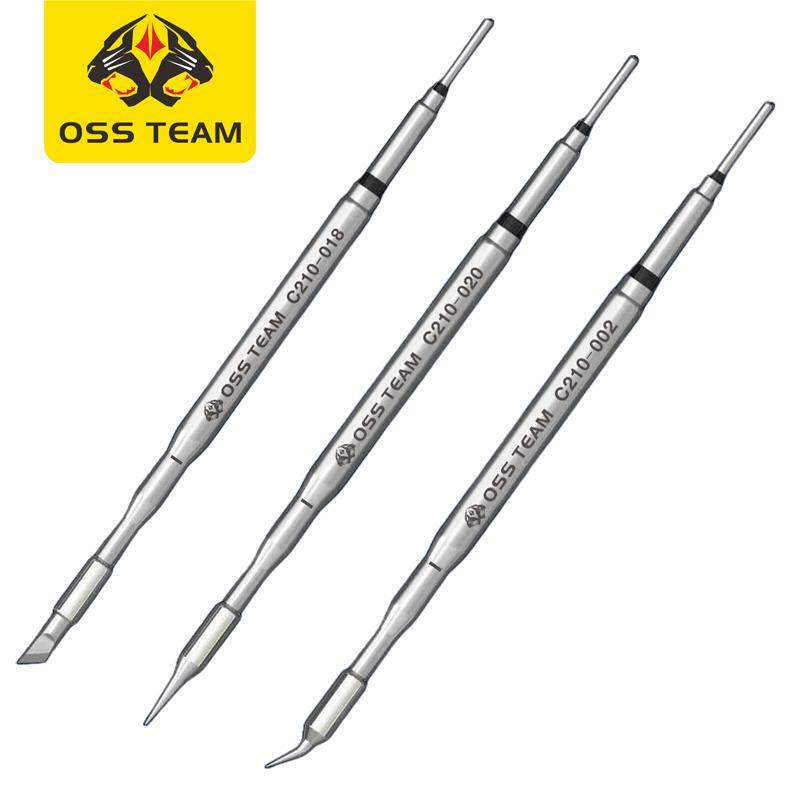 OSS TEAM C210 C245 C115 Soldering Iron Tips Lead Free Heating Core Compatible  Sugon Aifen Aixun GVM Soldering Station Handle
