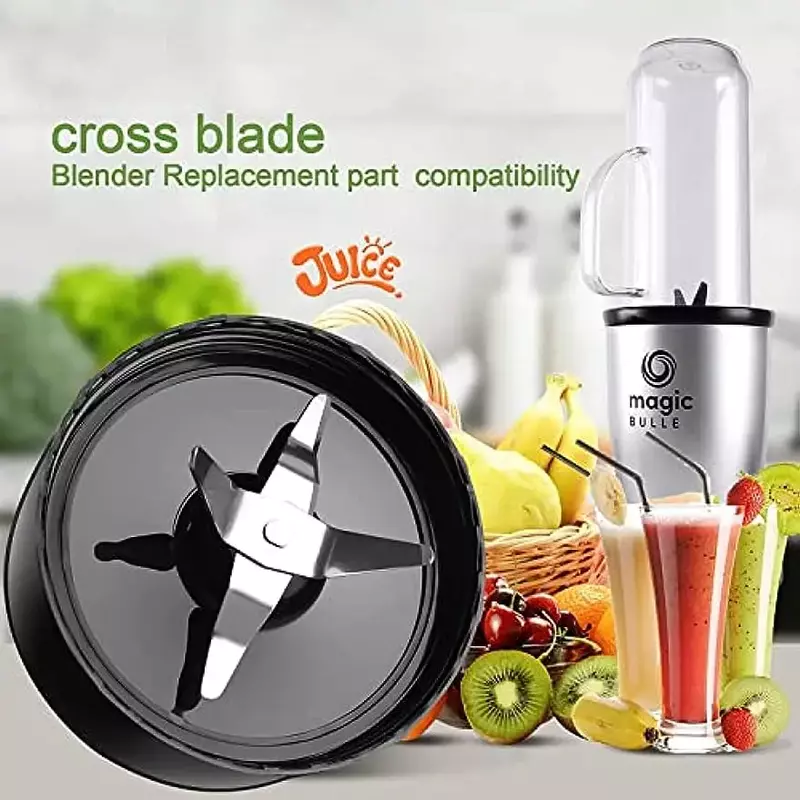 1X Cross Blades compatible with Magic Bullet 250W MB1001 Series With Gaskets Replacement Blender Part