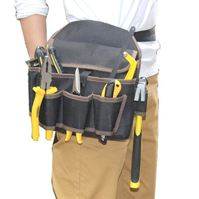 Multi-bolso ferramenta eletricista saco, resistente ao desgaste, durável cintura pack para reparação