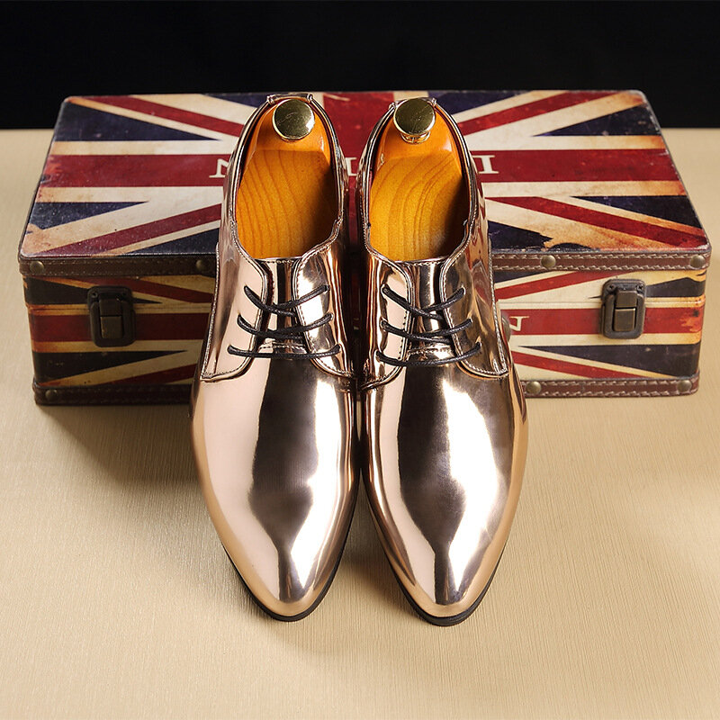 Zapatos Oxford formales de cuero para hombre, calzado de vestir con punta estrecha, estilo italiano, para boda, nuevo diseño