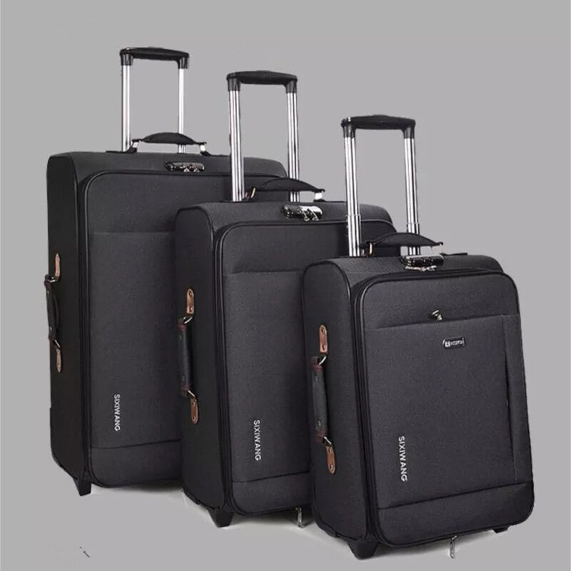 New business rolling luggage large capacity Oxford travel suitcase trolley box men women boarding luggage bag 20"24"28" inch