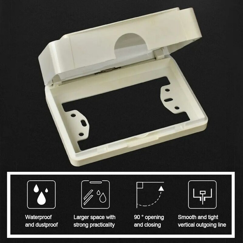 Настенная Защитная крышка переключателя, самоклеящаяся защитная крышка типа 118, пластиковая крышка для электрической розетки для ванной комнаты