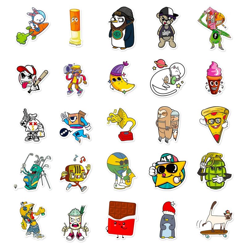 50Pcs Pop Culture Series Graffiti Stickers Suitable for Laptop Helmets Desktop Decoration DIY Stickers Toys