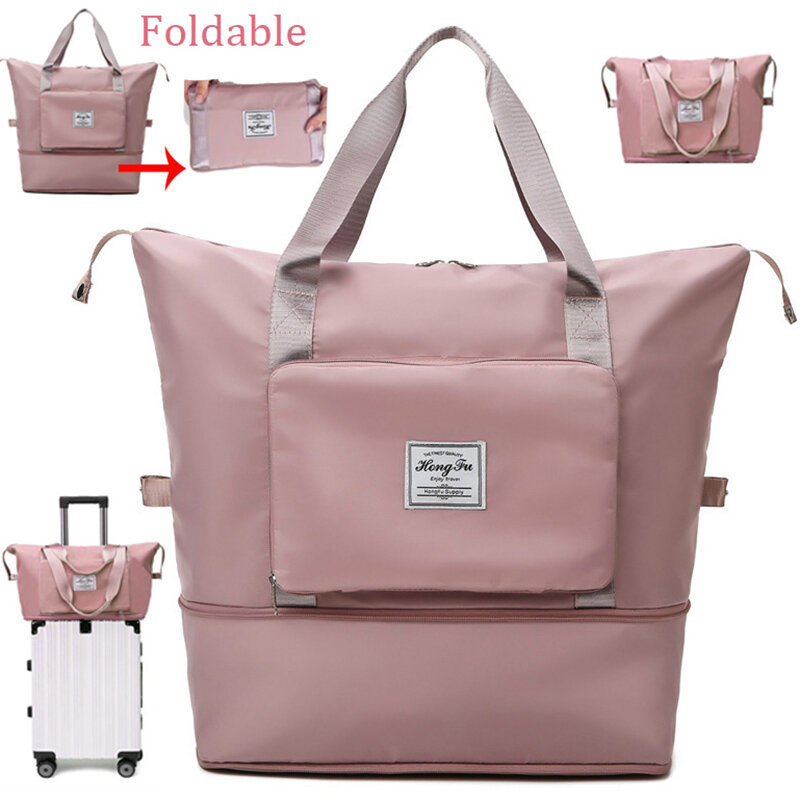 Foldable Travel Bags Large Capacity Storage Folding Bag Tote Carry On Luggage Handbag Waterproof Duffel Women Shoulder Bags