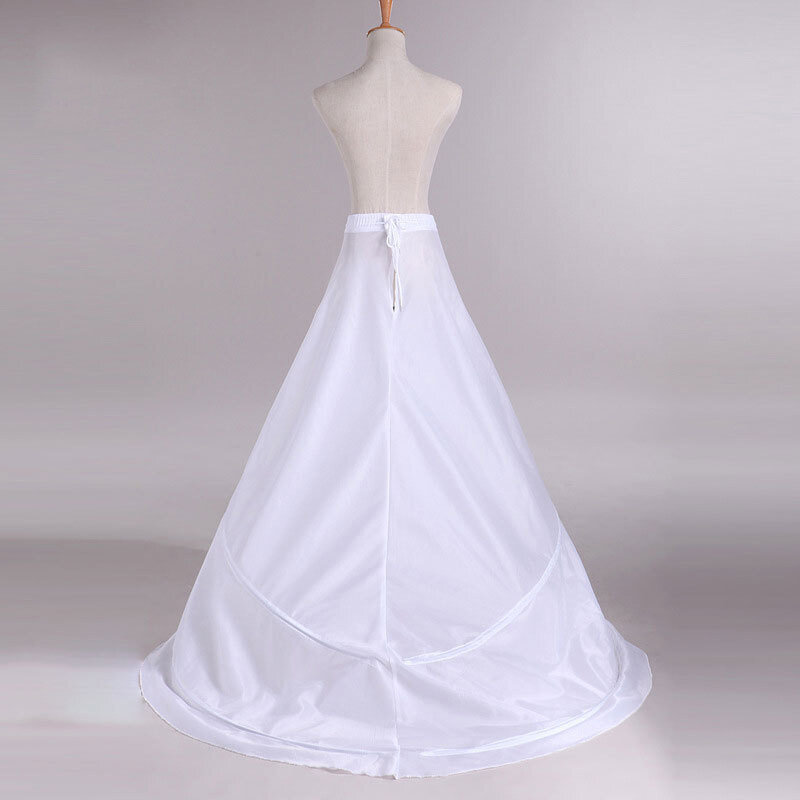 Crinoline Bride Wedding Dress Trailing Tutu Skirt Yarn-Free Double Steel Ring Elastic Waist Two Circles Cloth Surface