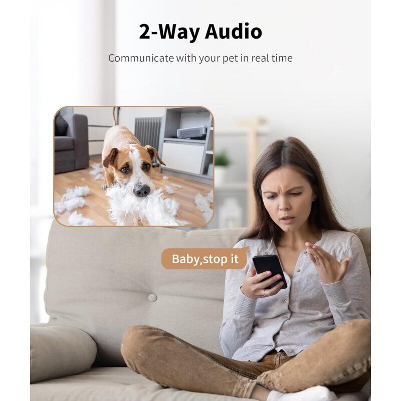 2K Huisdierencamera Traktatie Dispenser, 360 ° Weergave Hondencamera Met Telefoon App, 5G & 2.4G Wifi 2-weg Praatcamera Indoor Voor Katten Op Afstand