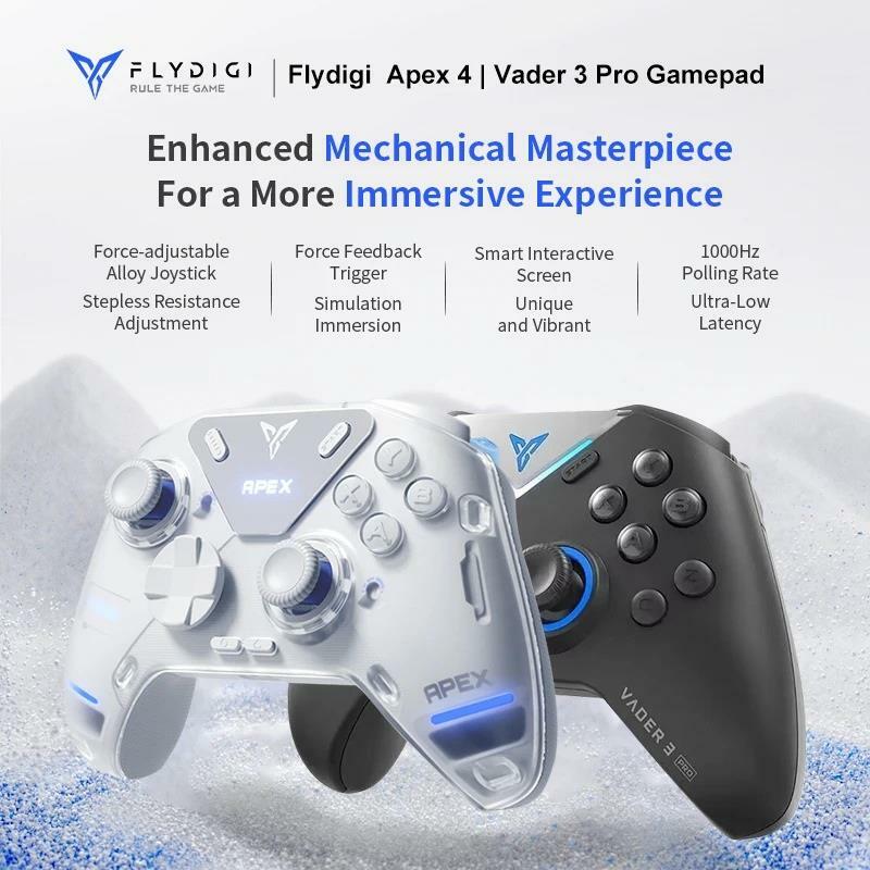 FLYDIGI-Contrôleur de jeu sans fil APEX 4 /Vader 3 Pro, Elite Force Feedback Trigger pour PC Palworld/Switch/Mobile/TV Box