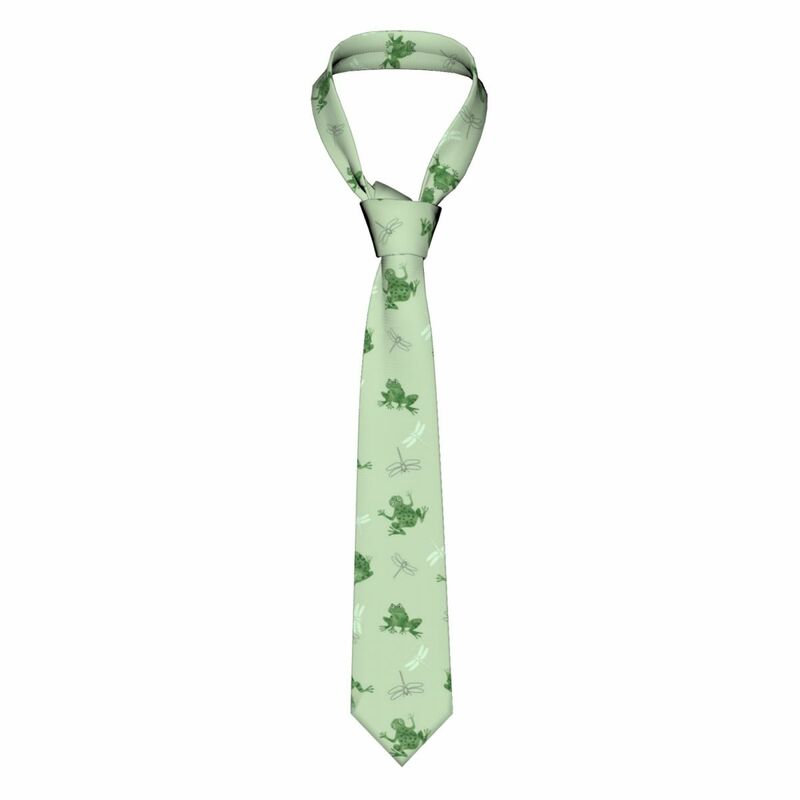 Gravata de sapo verde magro e libélula masculina, gravata estilo livre, festa de casamento, moda