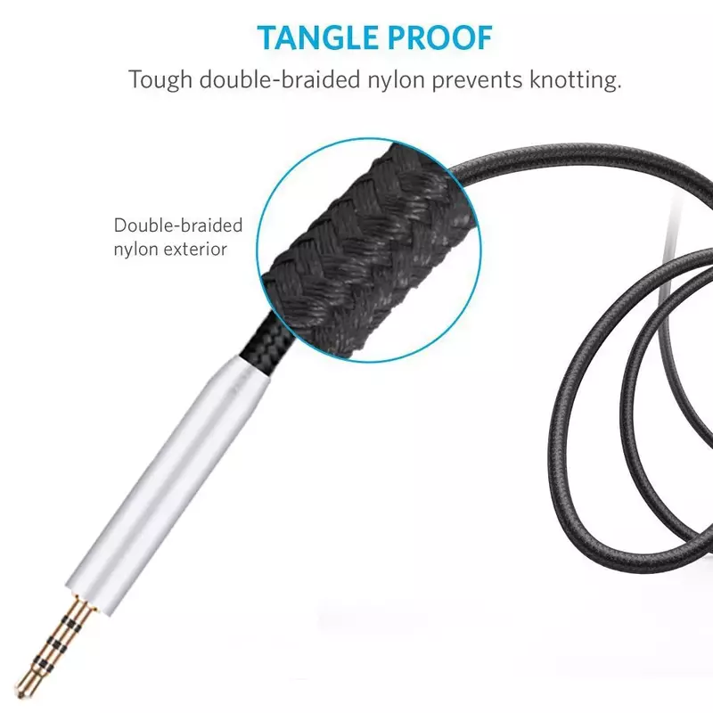 Przedłużacz nylonowy pleciony kabel 6.35mm OFC do słuchawek Takstar Pro82 Pro 82