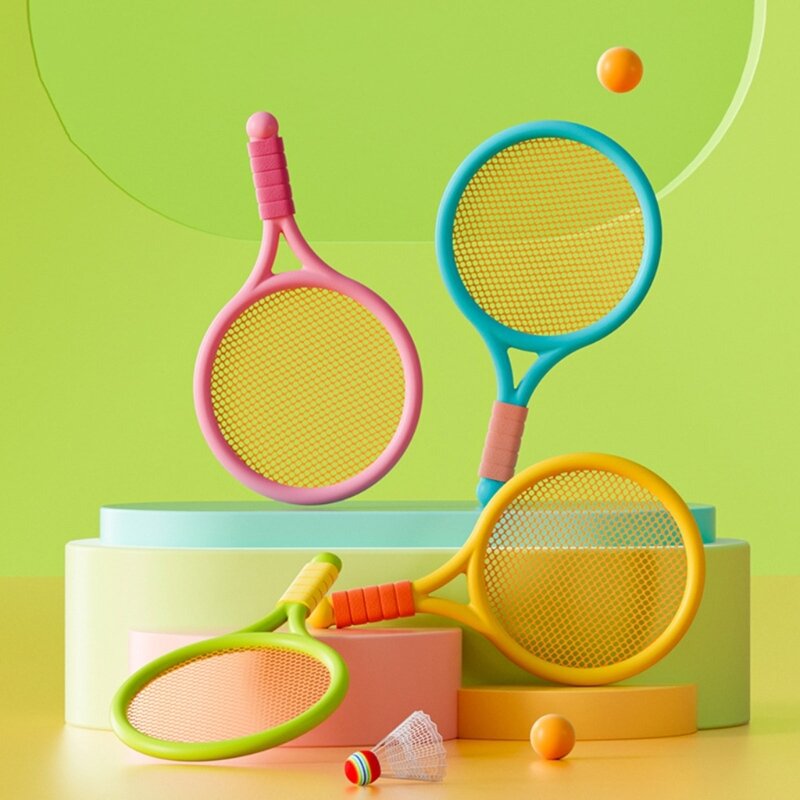 Raquette de tennis de badminton pour enfants, entraînement intérieur du maire, tennis de plage en plein air, jouets interactifs pour parents et enfants de la maternelle