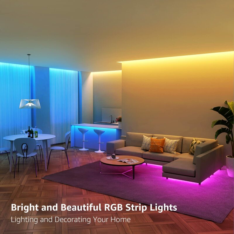 Tira de luces LED USB para decoración de habitación, cinta Led RGB SMD5050, luces de neón con Control Bluetooth, 1-5m, 10m, 15m, 20m, 30m