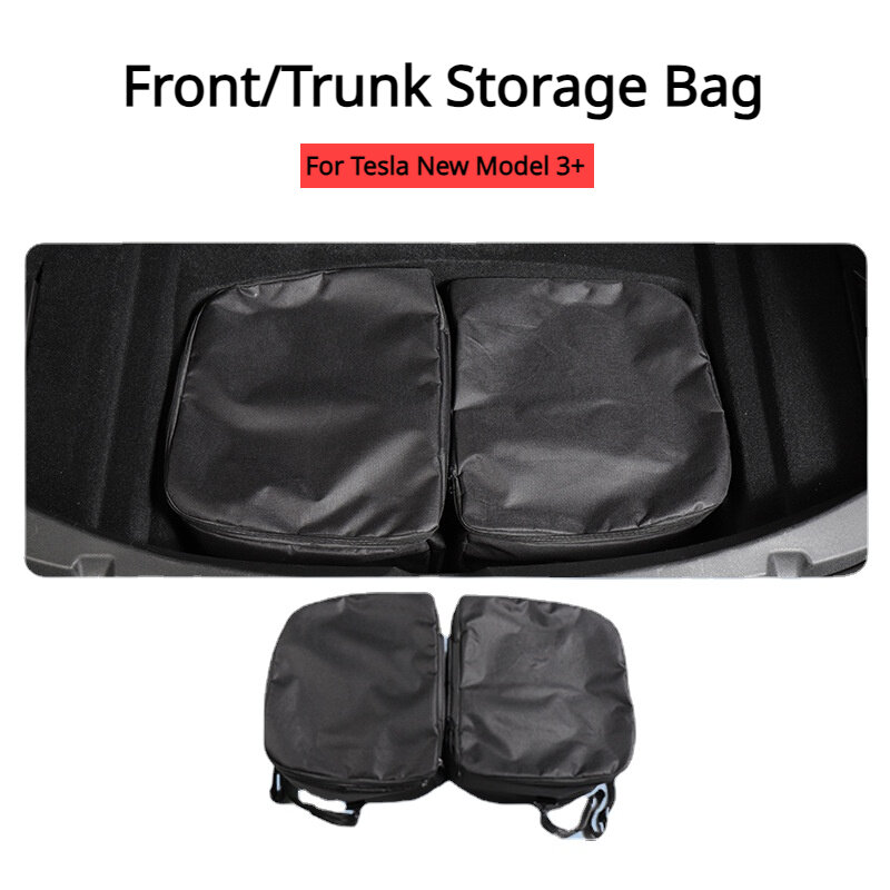 Tronco traseiro dianteiro sacos de armazenamento para tesla, pano oxford, caixa portátil, acessórios do carro, novo modelo 3 +, Highland 2024