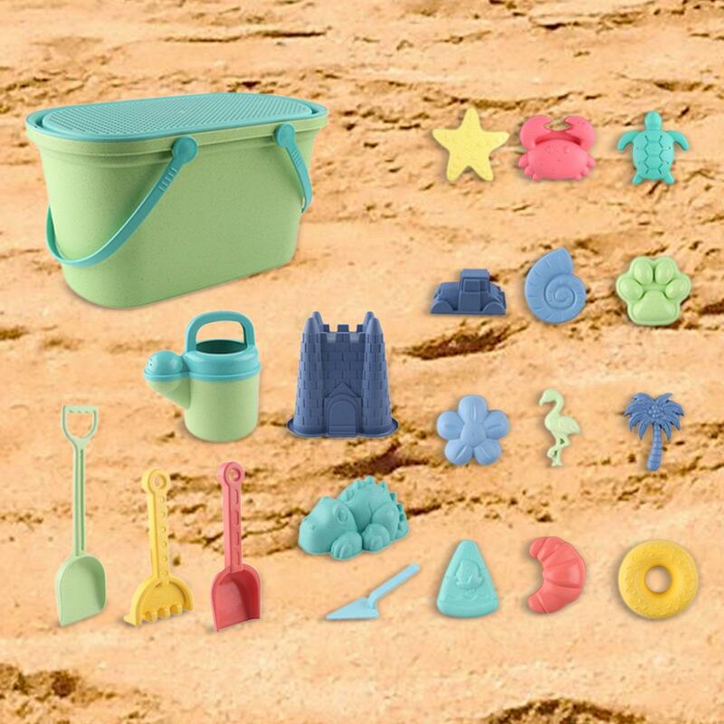 Cubo de arena educativo para niños pequeños, juego de playa, Castillo de arena, parque, playa, baño al aire libre, patio trasero