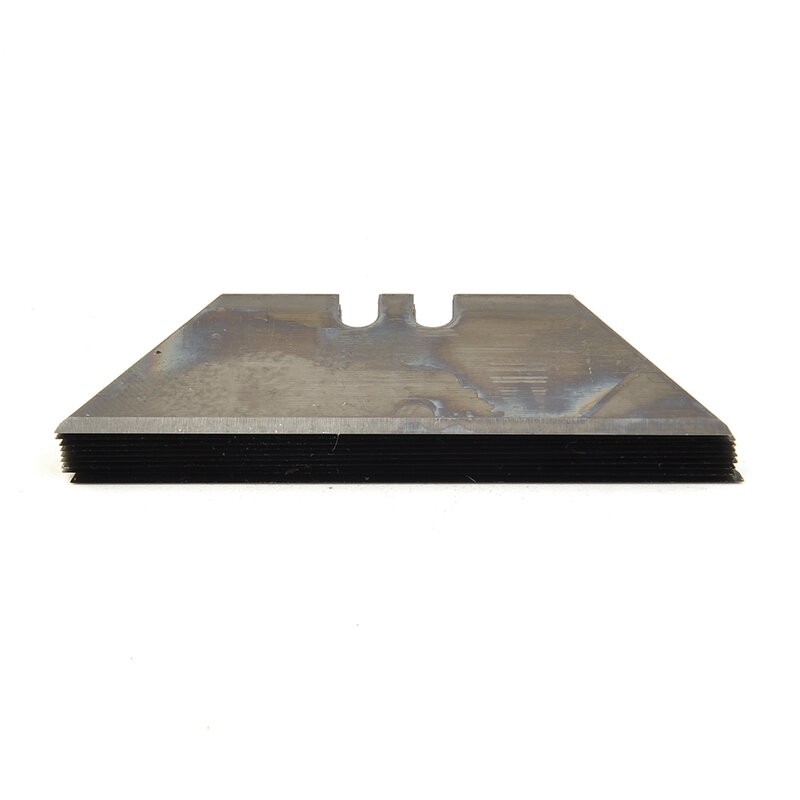 10 szt. Trapezoidalny zestaw zapasowe ostrze ze stali węglowej zestaw ostrzy rzemiosło artystyczne narzędzia wielofunkcyjny nóż 2.36 × 0,7 Cal