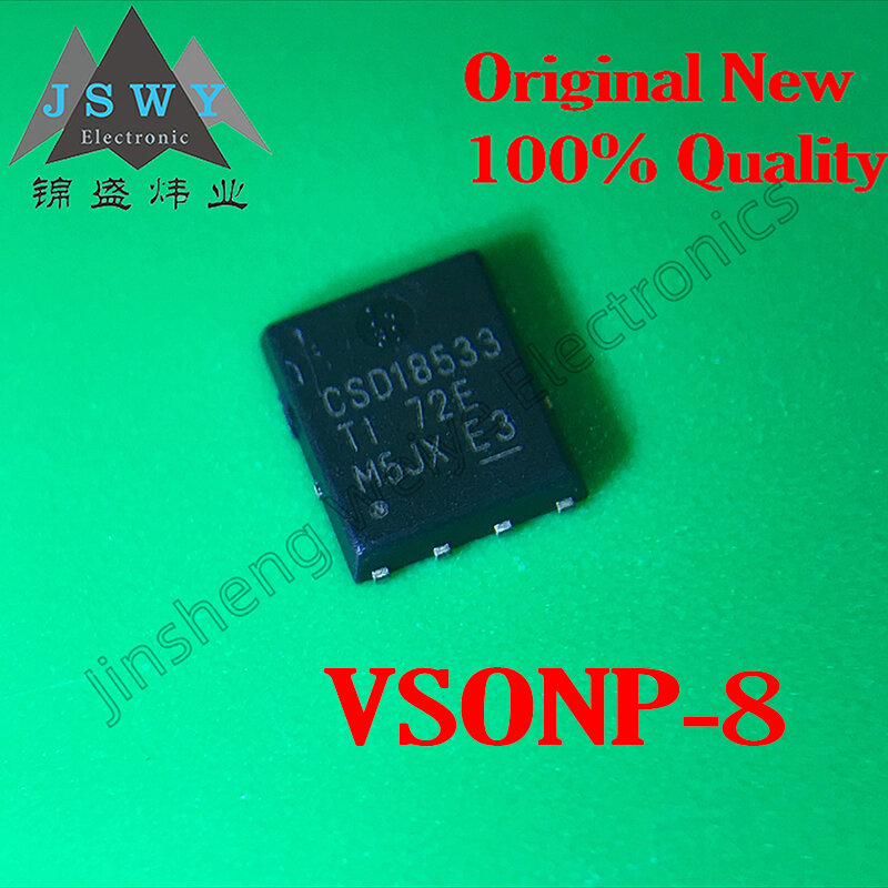 Original do N-canal do MOSFET, CSD18533Q5A, CSD18533, 60V, 100A, SMT, VSONP8, importado, 1-30 PCes