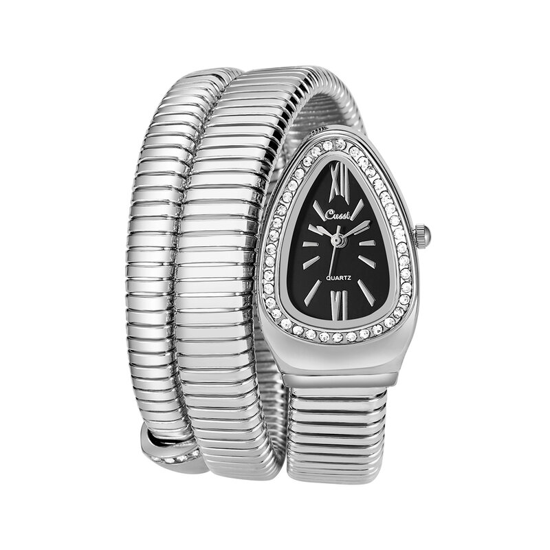 Jam tangan emas perak jam tangan kuarsa wanita jam tangan gelang Bangle mewah jam tangan wanita perempuan Fashion wanita hitam emas baru Reloj