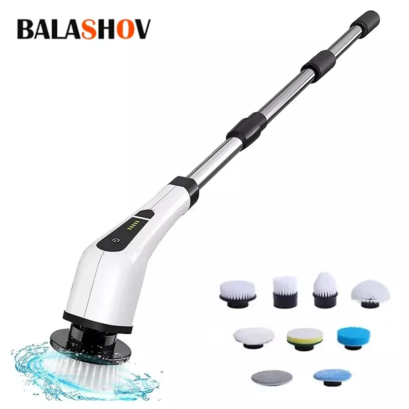 Multifunctional Electric Cleaning Brush 9-in-1 Bathroom Window Kitchen Toilet Automotive Household Rotating Cleaning Machine