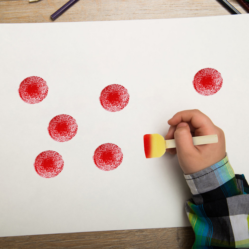 20 Pcs Mushroom Head Kids Paint Brushes Painting Kids Drawing & Supplies Sponge Template