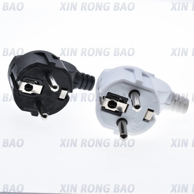 EU AC Power Adapter Socket 16A 250V Connector Cable Electrical Plug White Black korean Male Converter Adaptor Detachable Plug