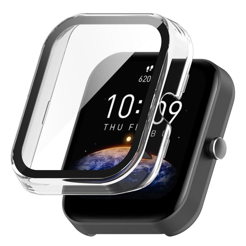 PC Case Cover And Screen Protector Film For Amazfit Bip 3 Pro  Full Coverage Bumper Smart Watch Accessories For Amazfit Bip 3