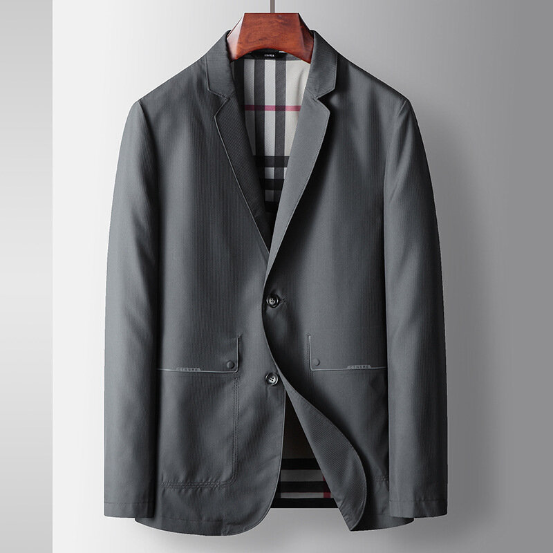 Terno tudo-em-um sem costura respirável, jaqueta de negócios, estiramento Lin3290-Suit