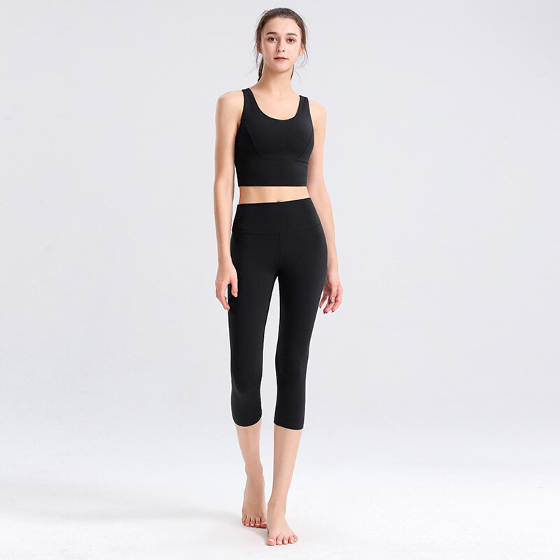 New Yoga Suit, Tight Fitting, Beautiful Back Bra, Gathered Buttocks lifting Pants, Running, Sports, Fitness, Sexy Two-piece Set