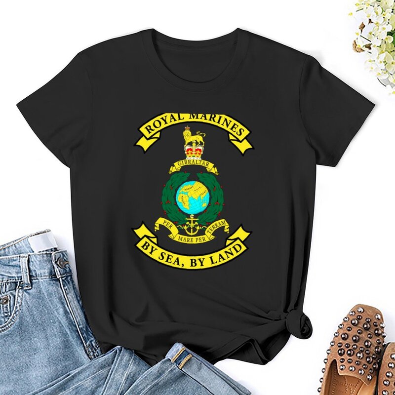 Royal Marines T-shirt female lady clothes korean fashion rock and roll t shirts for Women