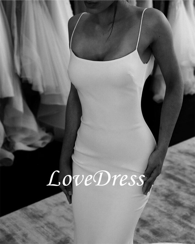 LoveDress-elegantes vestidos de noiva sereia para noivas, cintas, costas abertas simples, vestidos de noiva sexy, 2023