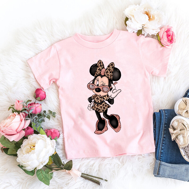 90er Jahre Kinder Mickey und Minnie Tops T-Shirt Maus T-Shirts Kind Mädchen Junge Kawaii T-Shirt Baby lustige Kleidung Kawaii Disney T-Shirt
