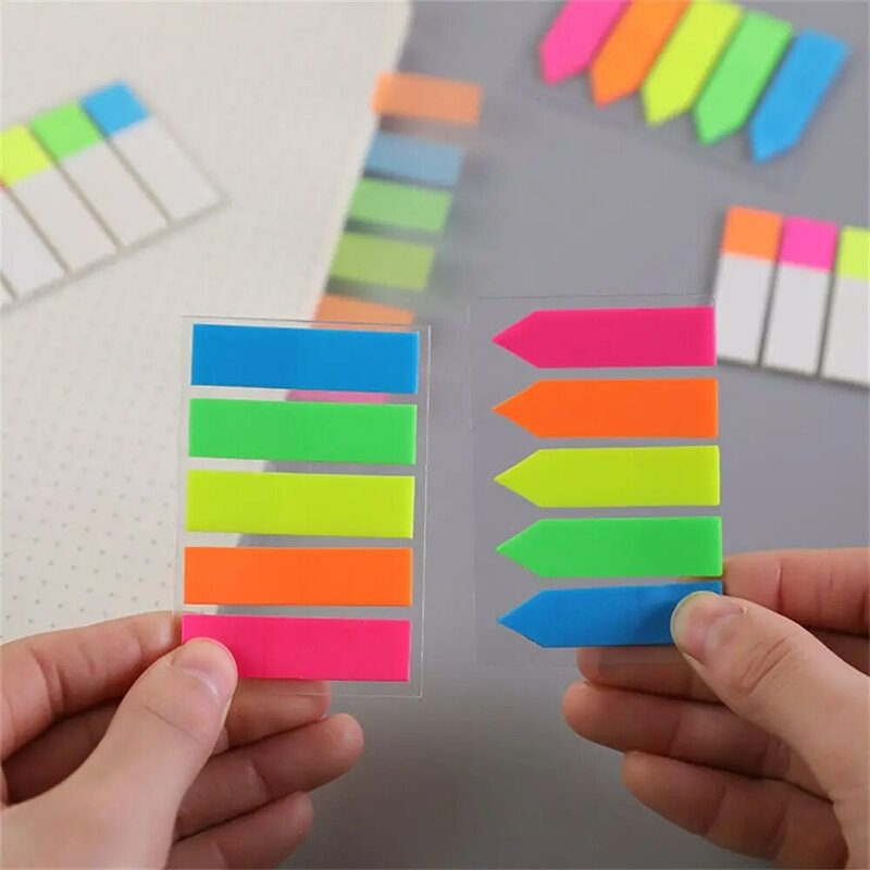 Supplies Fluorescent Paper Colored Memo Pad Fluorescent Memo Pad Bookmark Marker Sticker Candy Color Sticky Notes