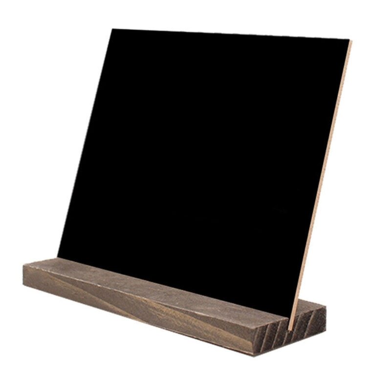 Pizarra madera reutilizable para soporte señal en blanco lado para oficina, tienda en casa, restaurante,