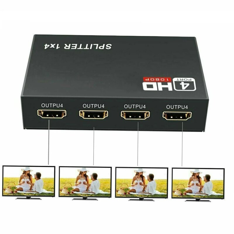 4K HDMI-совместимый сплиттер 1x4 1x2 Full HD 1080P видео HDMI переключатель 1 в 4 Выход Усилитель адаптер для HDTV DVD PS3 Xbox