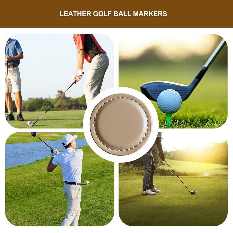 Golf Ball Marker Flat Round Golf Position Marker Magnetic Sports Fan Golf Equipment Wear-Resistant Marker For Golf Training