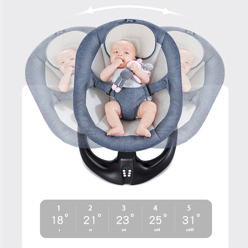 Mecedora eléctrica para bebé recién nacido, cómoda silla de salón para niños
