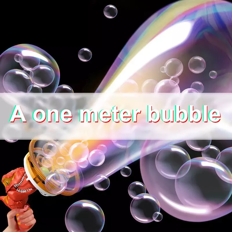 Máquina de burbujas automática para niños, pistola de burbujas con ventilador de dibujos animados, jabón, soplador de agua, juguetes al aire libre de verano