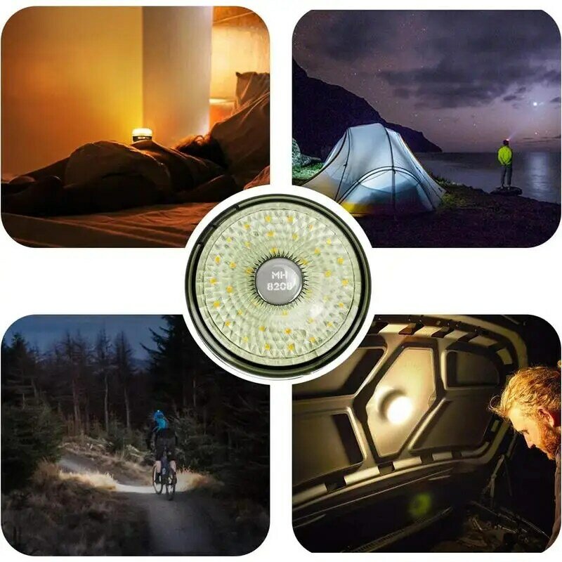 Camping Tape Measure String Light 26.3Ft Portable Camping Lights Waterproof Led Quick Storage String Lights For Camping