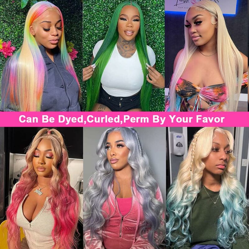 613 Blonde 13x6 Straight Lace Front Human Hair Wigs Bone Straight 13x4 HD Lace Frontal Wig 200 Density Pre Plucked Glueless Wigs