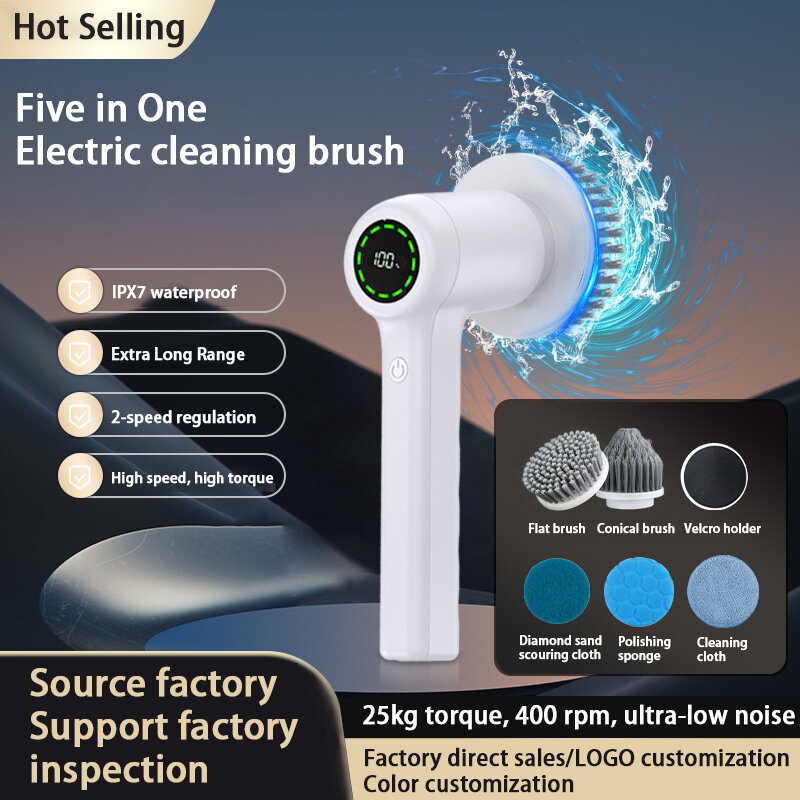 High Speed Multi-Functional Electric Cleaning Brush Ultra-long Life Handheld Household Dishwashing Brush POTS And Pans Bath Brus