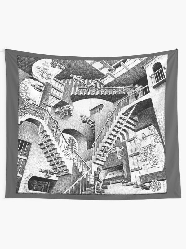 Декоративный гобелен для лестницы Escher, настенная фотография, эстетический гобелен