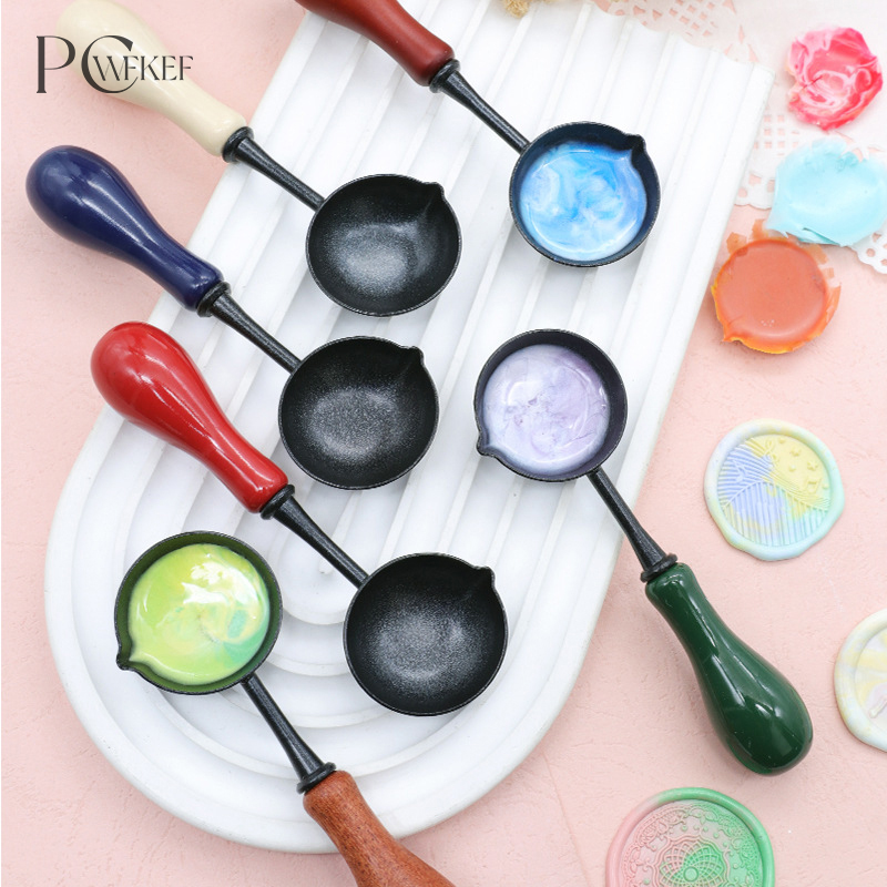 Vintage Frosting Non-Stick Spoons Fire Paint Wax Particle Melting Firing Scrapbooking Crafts Tools